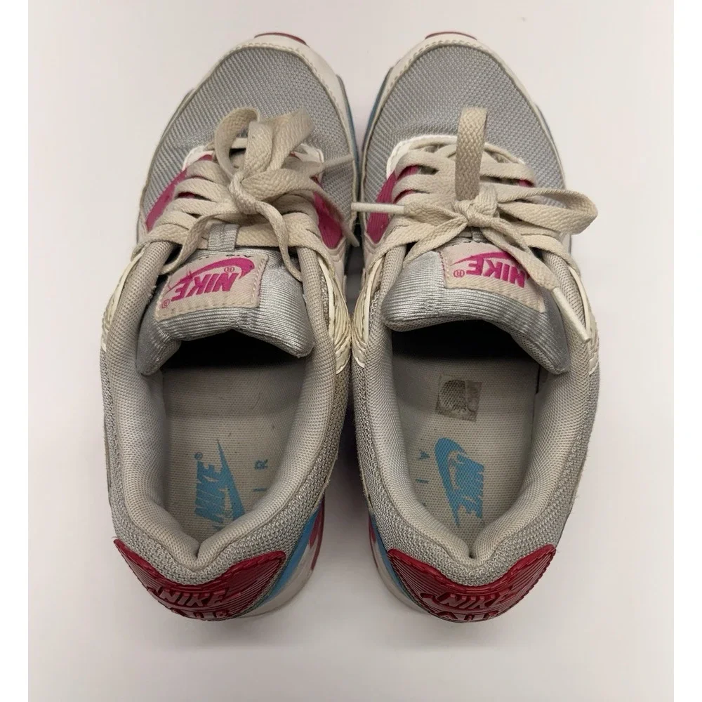 Nike Air Max 90 Vivid Pink Blue Fury Womens Size 8 Sneakers CT1030-001